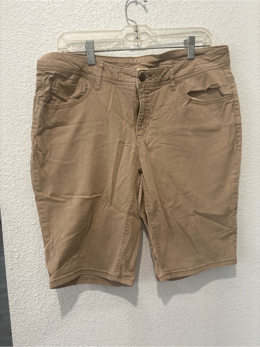 No Boundaries Women's Khaki Tan Bermuda Shorts